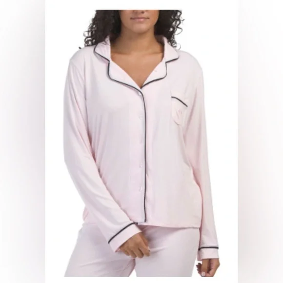 Born Notch Collar Pajama Set in Pink!